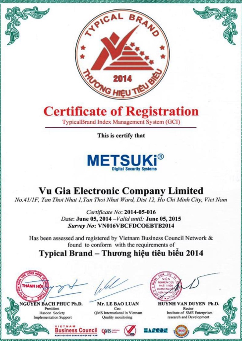 THƯƠNG HIỆU TIÊU BIỂU 2014