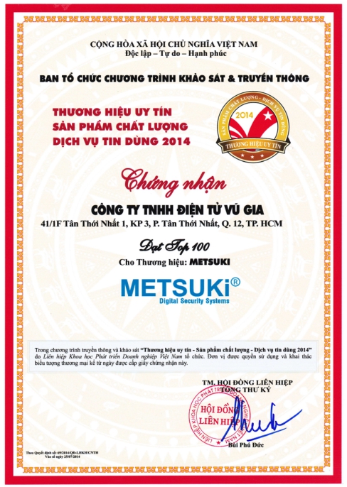 THƯƠNG HIỆU UY TÍN – SẢN PHẨM CHẤT LƯỢNG – DỊCH VỤ TIN DÙNG 2014