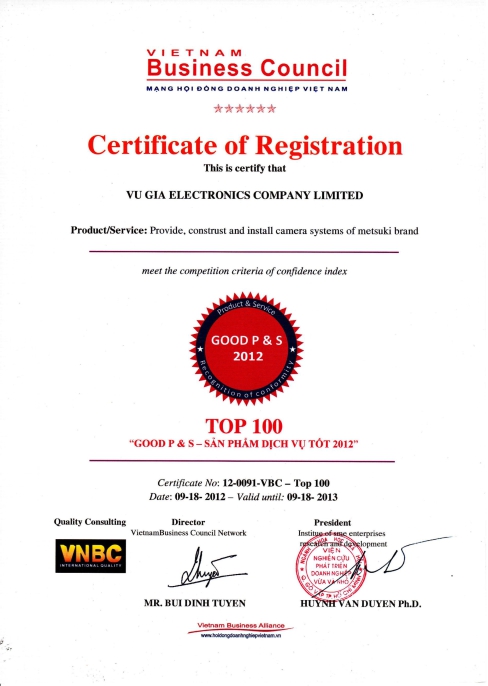 TOP 100 SẢN PHẨM, DỊCH VỤ TỐT NHẤT VIỆT NAM